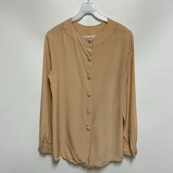 [BUNJANG] PRADA Silk Blouse Beige Women's Size 40 (IT) / [여자-85 (40)]PRADA 프라다 실크 블라우스