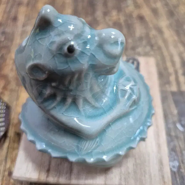 [BUNJANG] Hyoksan Bang Cheol-ju Celadon Dragon Inkstone / 혁산 방철주님 연적