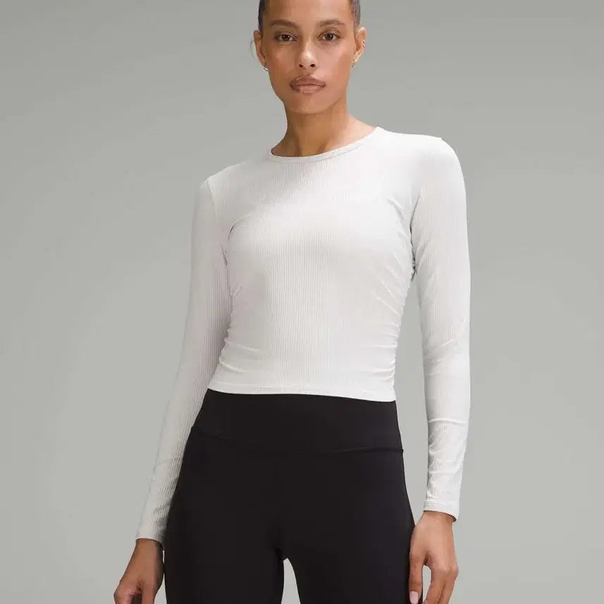 [BUNJANG] Lululemon All It Takes Long Sleeve Ribbed Nulu Light Vapor / 미착용) 룰루레몬 올 잇 테익스 롱슬리브 *Ribbed Nulu