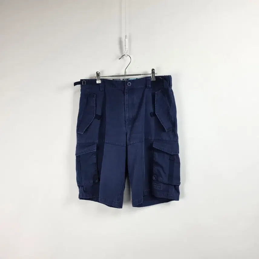 [BUNJANG] Adidas Navy Cargo Bermuda Shorts Men's 36 Inch / 아디다스 네이비 카고 버뮤다 팬츠 반바지 남 36인치 260818