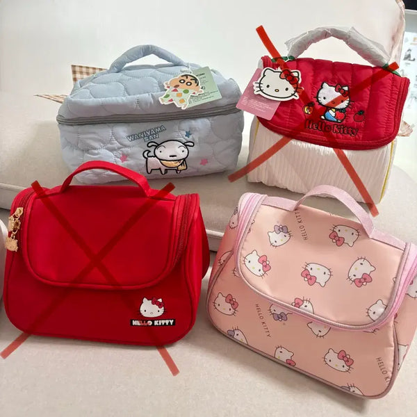[BUNJANG] Shin-chan x Hello Kitty Large Pouch/Tote Bag / 새상품 정품 짱구 키티 대형파우치 보조가방