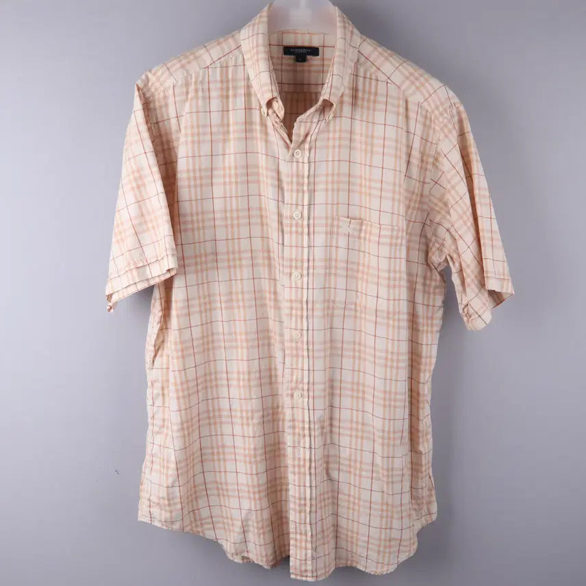 [BUNJANG] Burberry London Vintage Check Short Sleeve Shirt (L/105) / 버버리 런던 빈티지 반팔 체크 셔츠 (L/105)