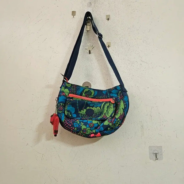 [BUNJANG] Kipling Crossbody Bag Floral Pattern / 키플링 크로스백 플라워 패턴