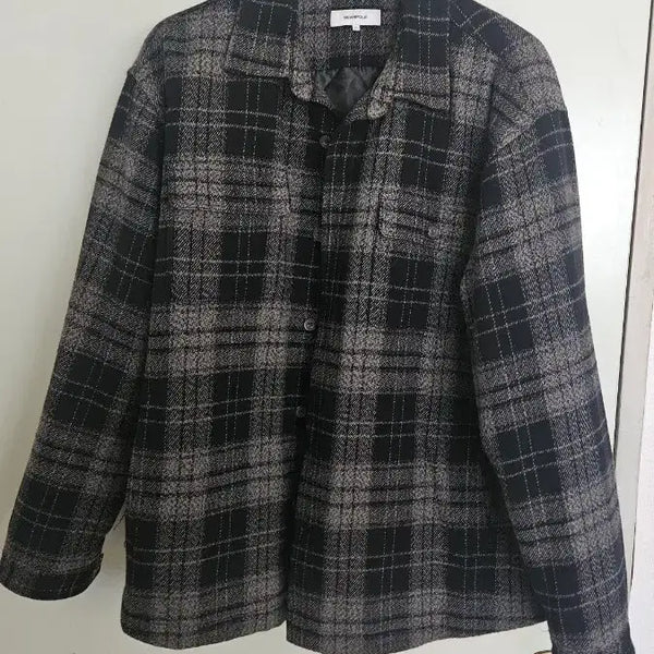 [BUNJANG] Beanpole Men's Quilted Check Padding Shirt Ash XL / 빈폴 멘 체크 패딩 셔츠 애쉬