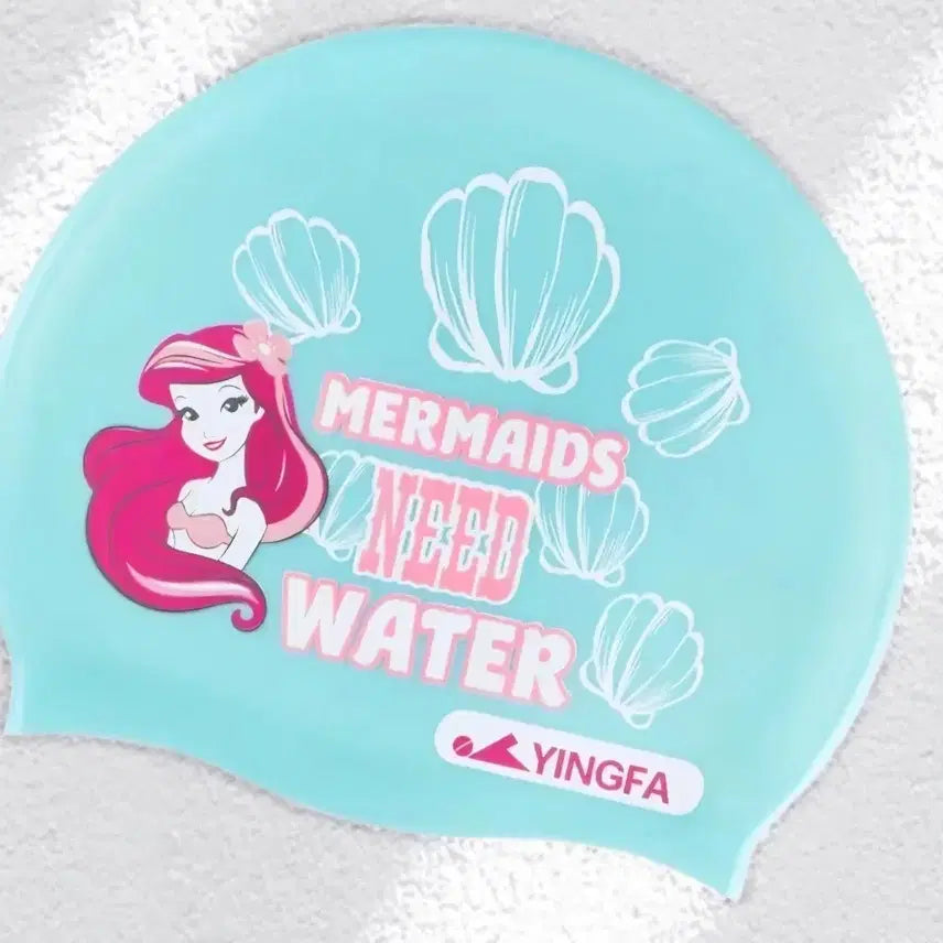 [BUNJANG] Disney Official The Little Mermaid Silicone Swim Cap / [새상품 ] 디즈니 정품 인어공주 민트 수모