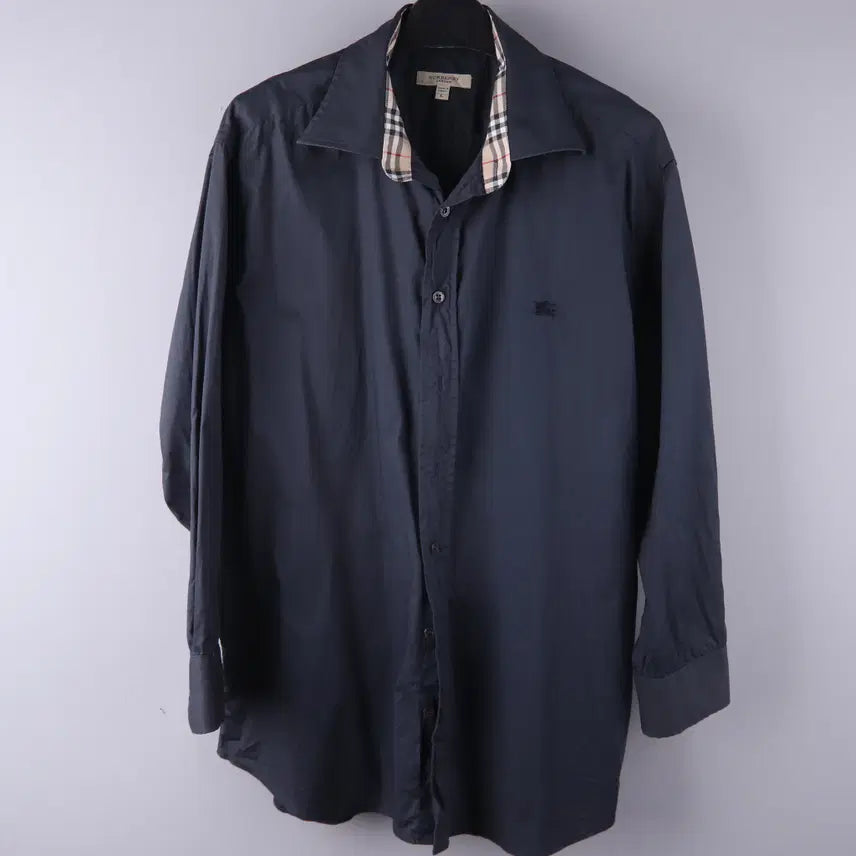 [BUNJANG] Burberry London Cotton Shirt Navy (L) / 버버리 런던 코튼 셔츠 네이비 (L)
