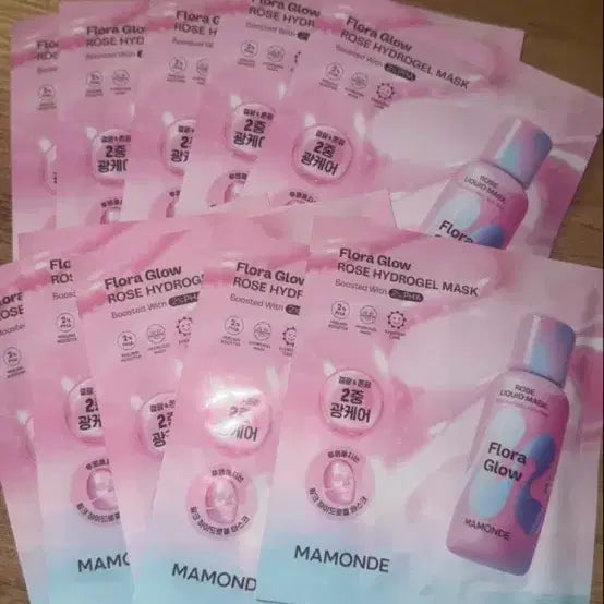 [BUNJANG] Mamonde Flora Glow Rose Hydrogel Mask Pack (10 Sheets) / 마몽드 겔마스크팩 10장