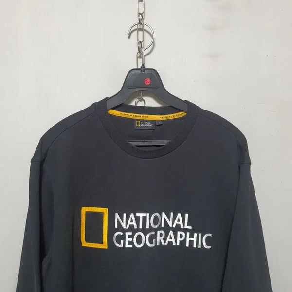 [BUNJANG] National Geographic Men's Sweatshirt L Black / 1232) 내셔널지오그래픽 남성 맨투맨 L