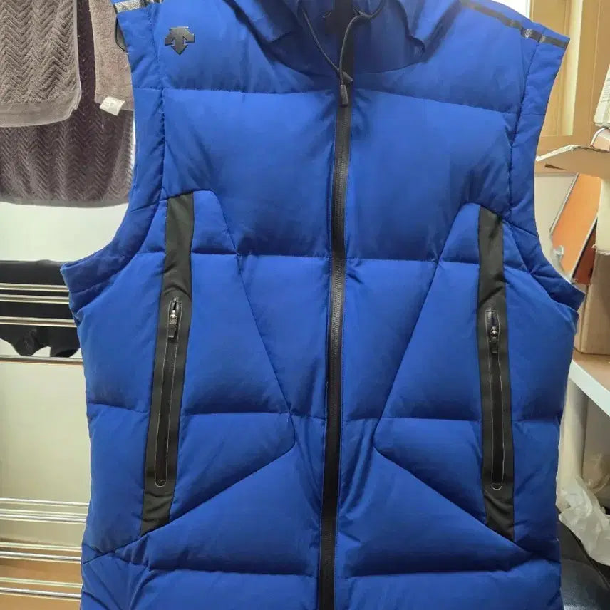 [BUNJANG] Descente Padded Vest Blue / 데상트 패딩 조끼 블루