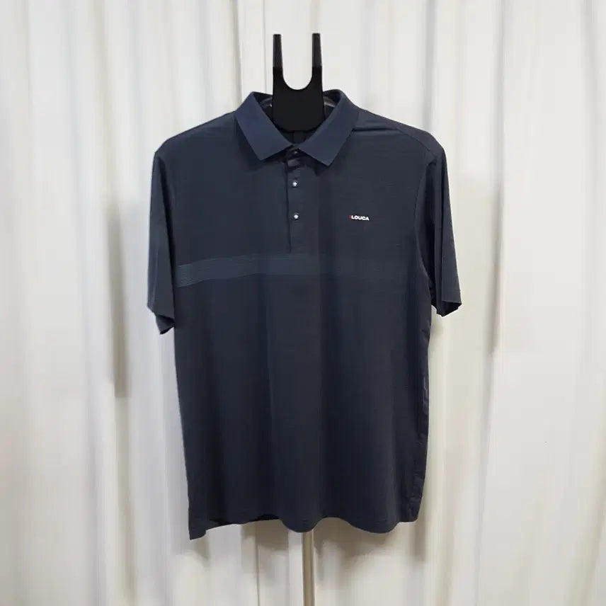 [BUNJANG] Louis Castel Men's Golf Performance Short Sleeve Polo T-Shirt Navy Size 110 / 루이까스텔 남성 골프 기능성 카라 반팔 티셔츠 네이비 110 오일장 0331