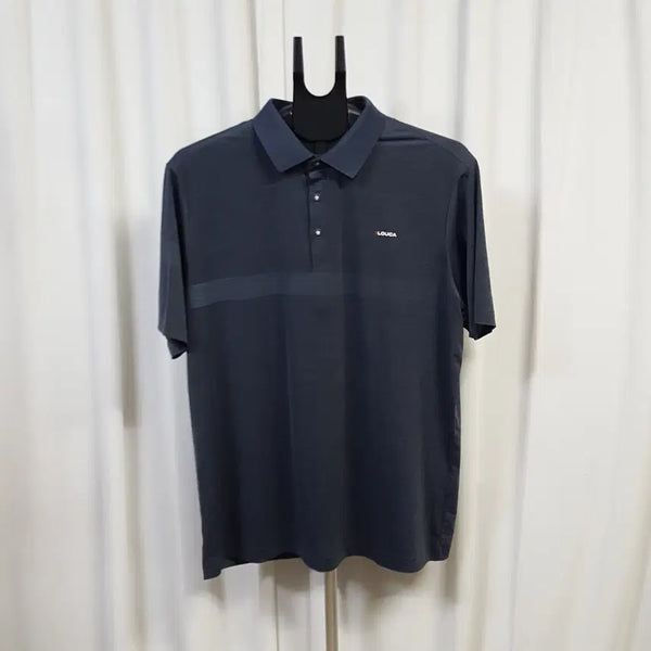 [BUNJANG] Louis Castel Men's Golf Performance Short Sleeve Polo T-Shirt Navy Size 110 / 루이까스텔 남성 골프 기능성 카라 반팔 티셔츠 네이비 110 오일장 0331