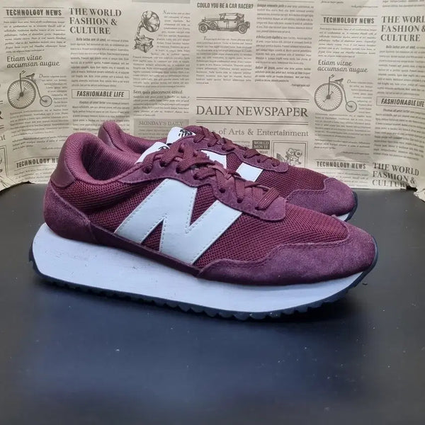 [BUNJANG] New Balance 237 Burgundy Sneakers 240 / 뉴발란스 237 버건디  운동화 240