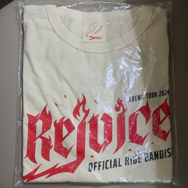 [BUNJANG] Official HIGE DANJI 2024 Asia Tour T-Shirt - Ivory, L / 히게단 2024 내한 티셔츠 L