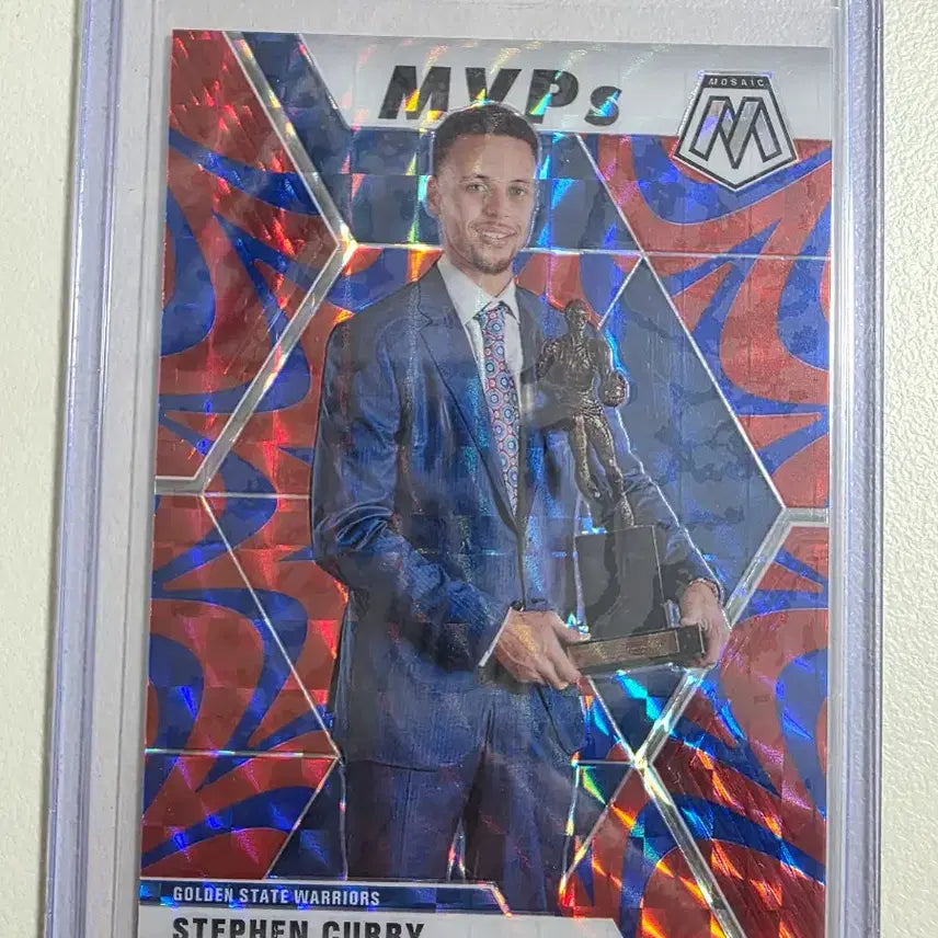 [BUNJANG] Stephen Curry 2019-20 Panini Mosaic Reactive Blue Card / 2019-20 nba 스테판 커리 MVP 블루 골든스테이트워리어스