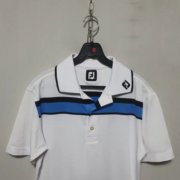 [BUNJANG] Footjoy Men's Golf T-Shirt White / 1238) 풋조이 남성 골프 반팔티셔츠 M