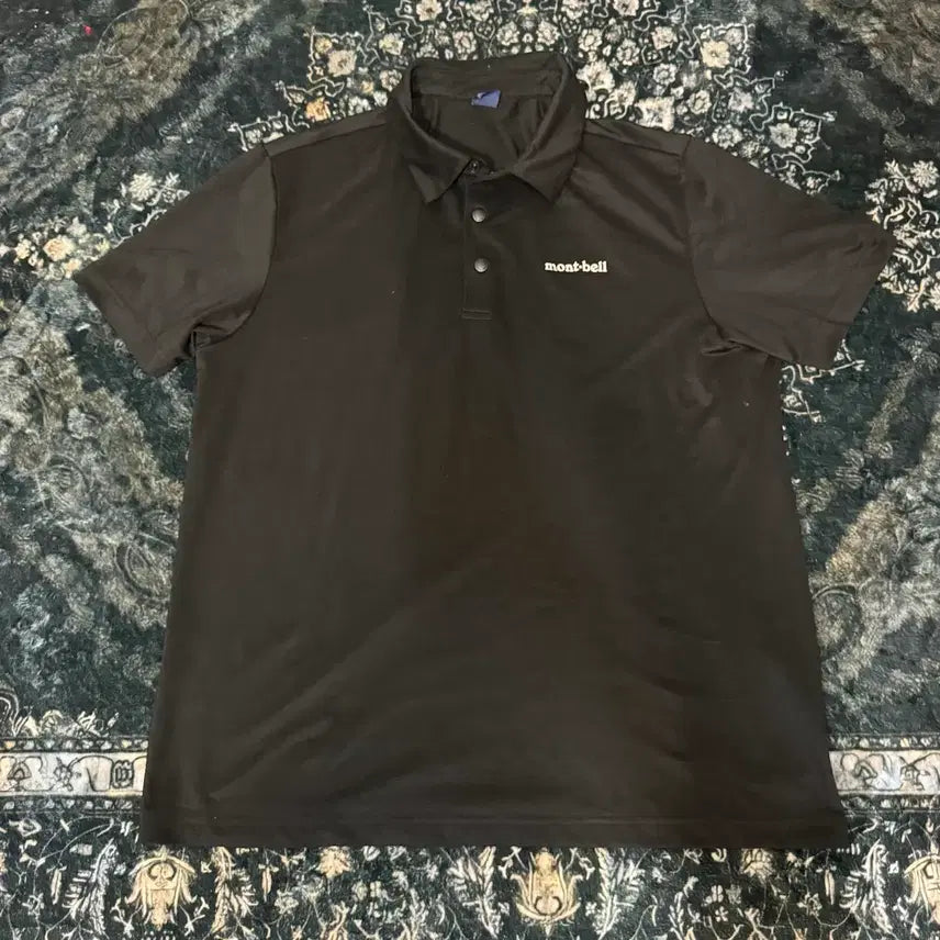 [BUNJANG] Montbell Short Sleeve Polo T-Shirt Black / 몽벨 반팔 카라티 블랙