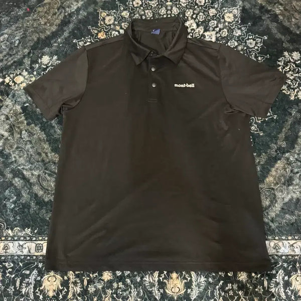 [BUNJANG] Montbell Short Sleeve Polo T-Shirt Black / 몽벨 반팔 카라티 블랙