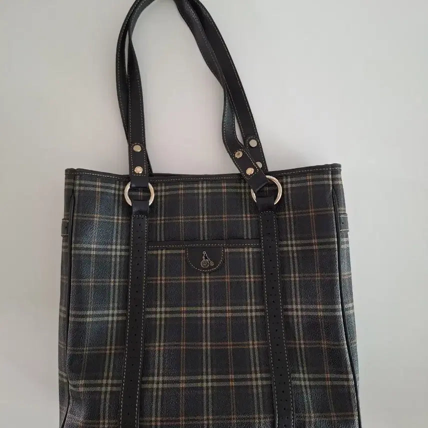[BUNJANG] Beanpole Check Tote Bag / 빈폴 체크 토트백
