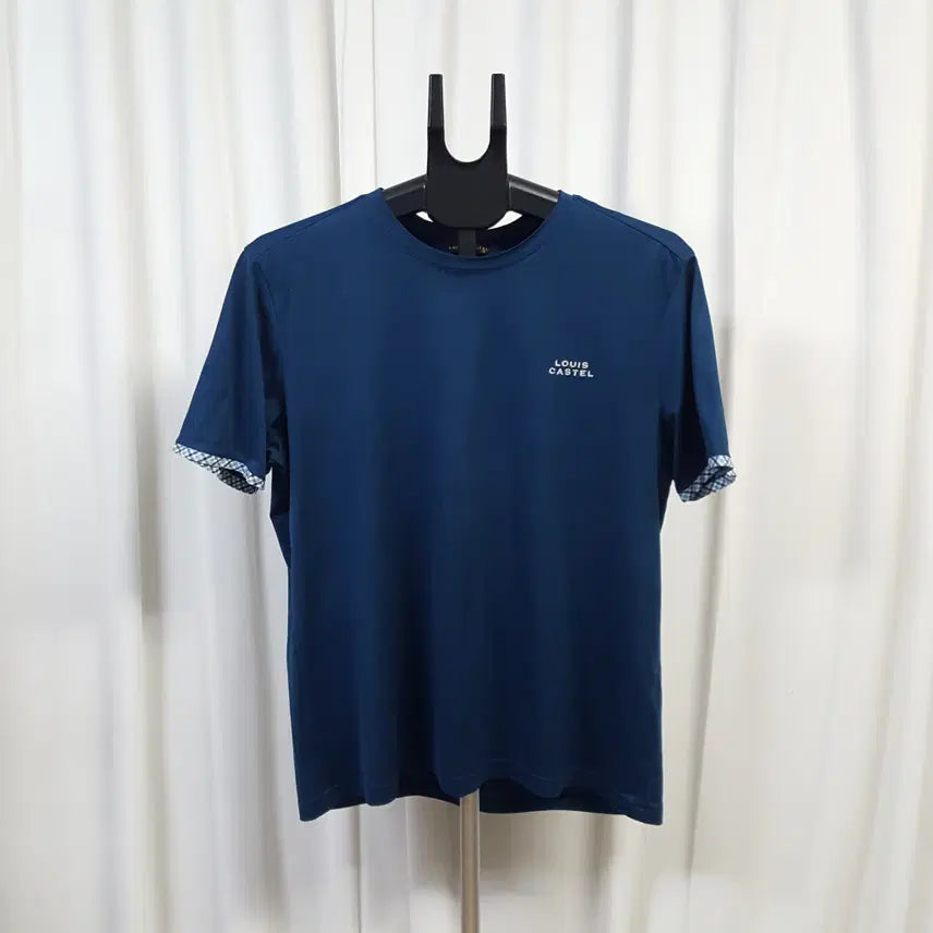 [BUNJANG] Louis Castel Men's Functional Golf Short-Sleeve T-Shirt Deep Blue (Size 110) / 루이까스텔 남성 골프 기능성 반팔 티셔츠 딥블루 110 오일장 0331
