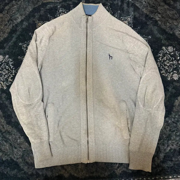 [BUNJANG] Hazzys Knit Zip-Up Gray Size 100 / 헤지스 니트 집업 그레이