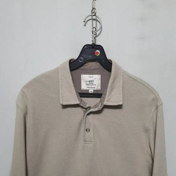 [BUNJANG] Henry Cotton Men's Long Sleeve Polo Shirt Brown / 1251) 헨리코튼 남성 폴로 긴팔티셔츠 100