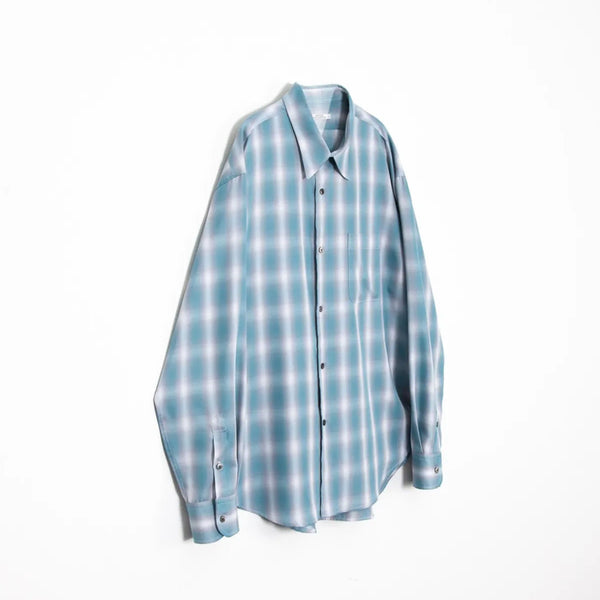 [BUNJANG] Matisse The Curator Ombre Check Shirt Blue Grey / 1)마티스 더 큐레이터 원포켓 셔츠 옴브레 블루그레이