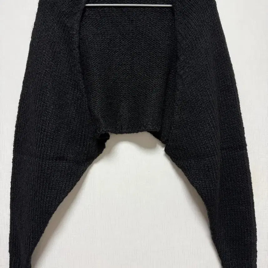 [BUNJANG] Triming Bird Knit Bolero Cardigan Black / (FREE)트리밍버드 니트 볼레로 가디건 블랙