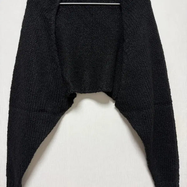 [BUNJANG] Triming Bird Knit Bolero Cardigan Black / (FREE)트리밍버드 니트 볼레로 가디건 블랙