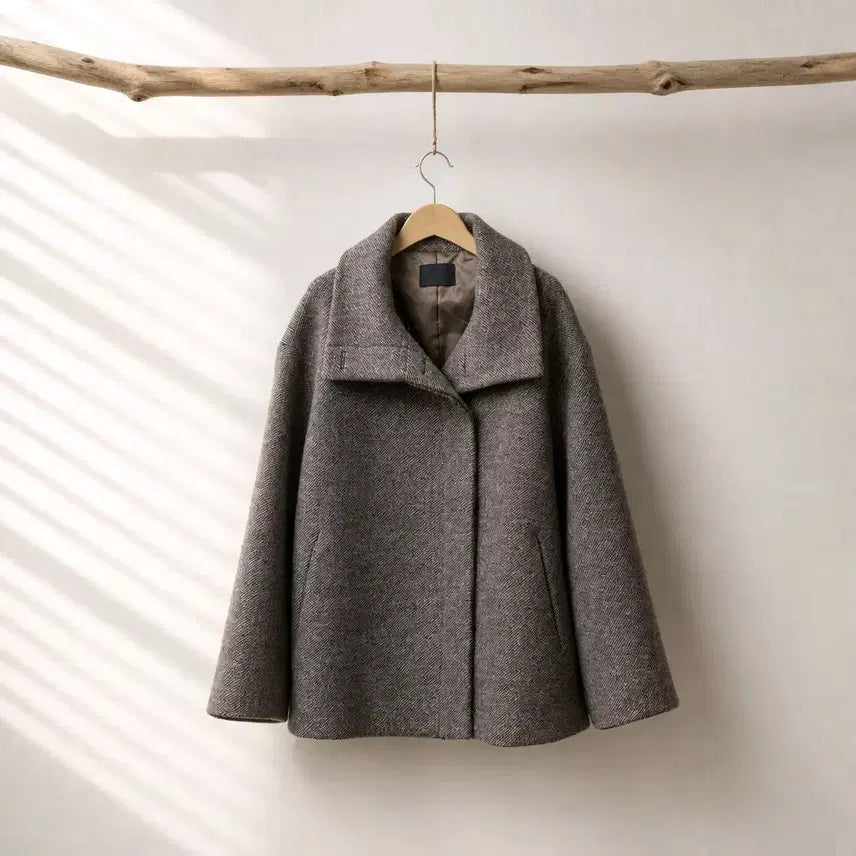 [BUNJANG] ORR Wool Blend Oversized Half Coat Jacket (Size S) / ORR 오르  울 블렌드 오버핏 하프 코트 자켓 S사이즈