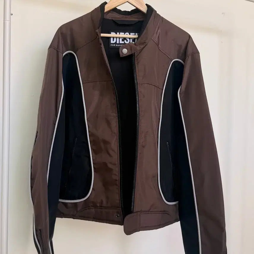 [BUNJANG] Diesel J-BLINKS Colorblock Nylon Biker Jacket / 디젤(Diesel)의 J-블링크 컬러블록 나일론 바이커 자켓