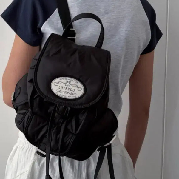 [BUNJANG] LOTSYOU Jennie Nostalgia Mini Backpack Black / 라츠유 LOTSYOU 제니 노스텔지아 가방 미니 백팩 블랙