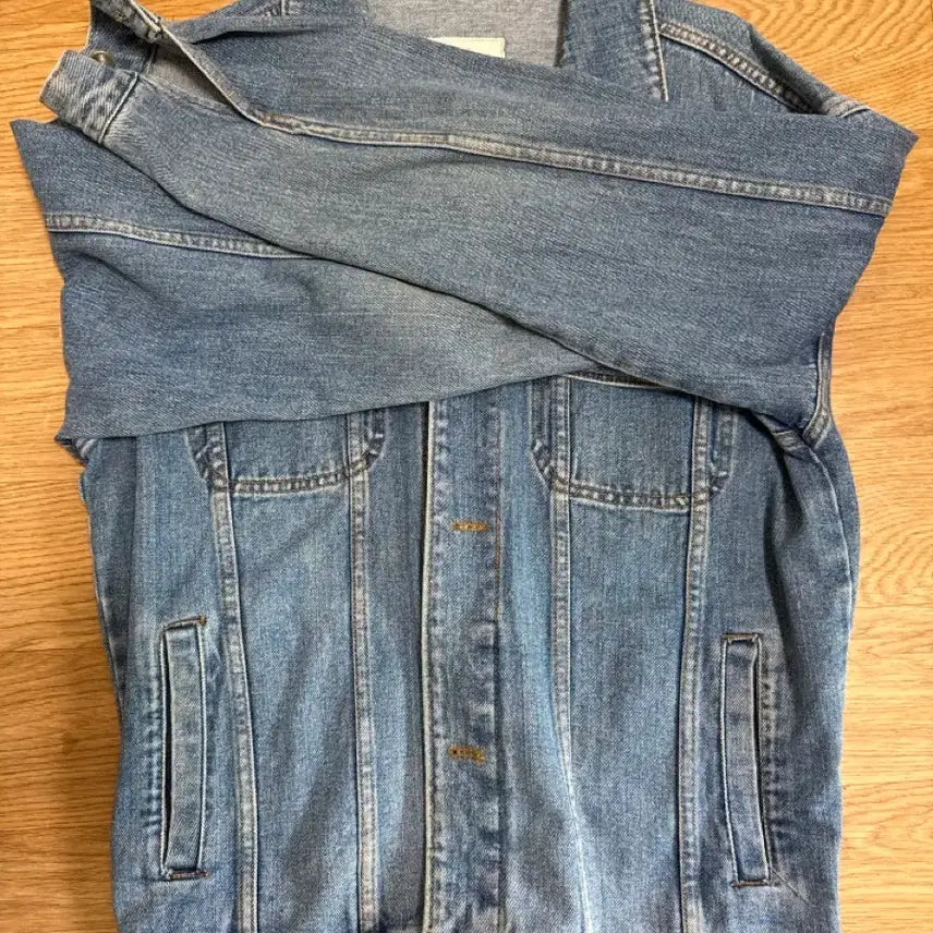 [BUNJANG] Men's Light Wash Denim Jacket / 청 데님 자켓