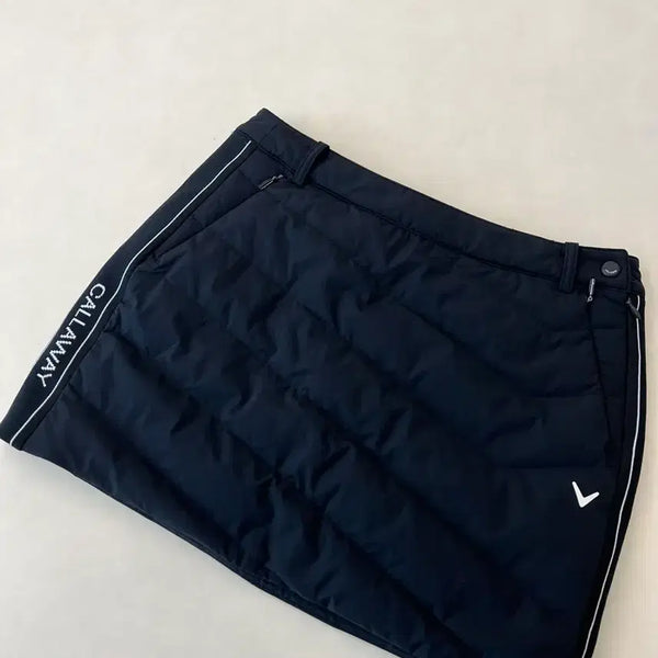 [BUNJANG] Callaway Golf Goose Down Windproof Padded Skirt Black / [상태최상] 캘러웨이 골프 구스다운 방풍 패딩 스커트 67