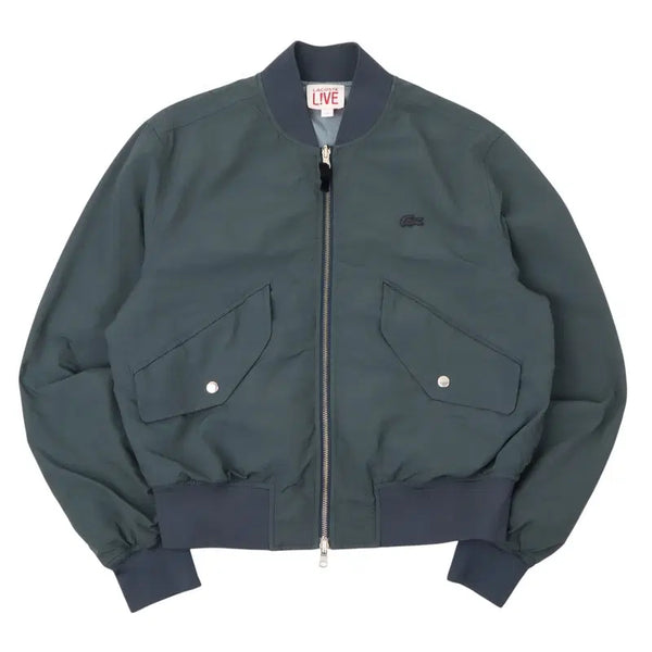 [BUNJANG] Lacoste Logo Reversible MA1 Bomber Jacket / 라코스테 로고 리버시블 MA1 점퍼 자켓