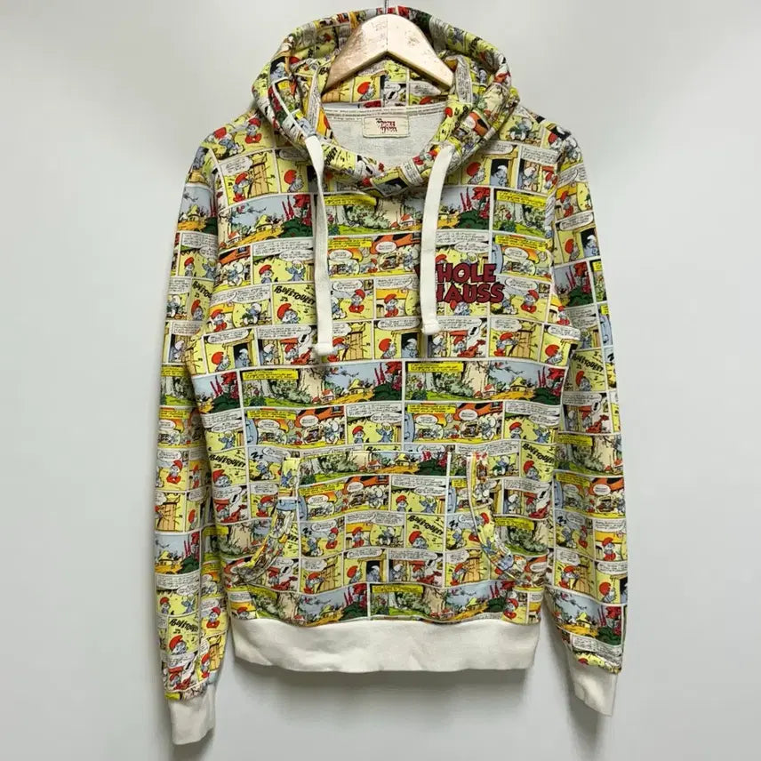 [BUNJANG] WHOLE HAUSS Smurf All-Over Print Hoodie (Size M) / [남여공용-95]홀하우스 스머프 올오버 프린팅 후드티