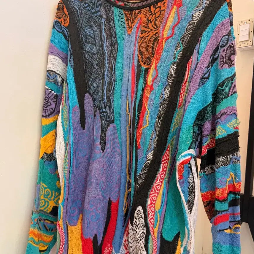 [BUNJANG] Coogi Vintage 3D Cable Knit Sweater - Size M / 쿠지(Coogi) 빈티지 3D 케이블 니트