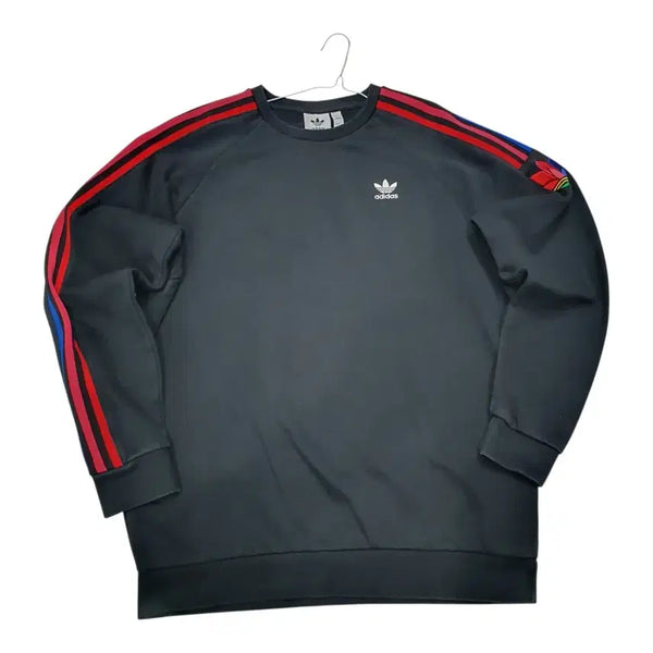 [BUNJANG] Adidas Three Stripes Firebird Logo Black Sweatshirt 2XL / <만원빈티지> 아디다스 삼선 파이어버드 로고 블랙 맨투맨 2XL