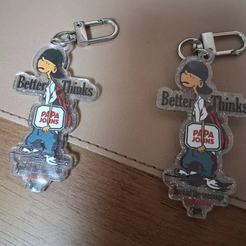 [BUNJANG] Papa Johns x Brownbreath Collaboration Keychain / 파파존스 브라운브레스 콜라보 키링
