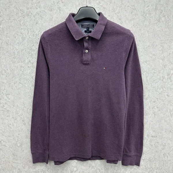 [BUNJANG] Tommy Hilfiger Men's Slim Fit Long Sleeve Polo Shirt / 95 타미힐피거 남자 슬림핏 긴팔 카라티