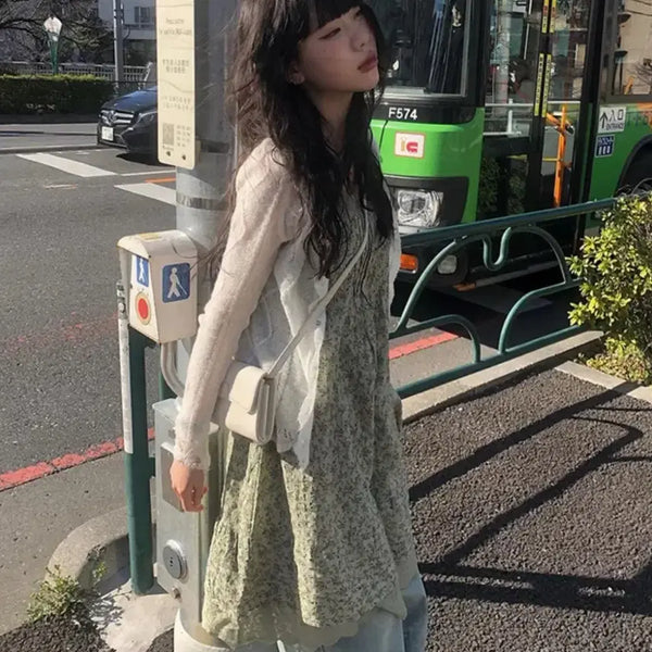 [BUNJANG] Any One More Vintage Flower Lace Dress Khaki Green / 에이블리 애니원모어 카키 그린 빈티지 플라워 꽃무늬 레이스 원피스