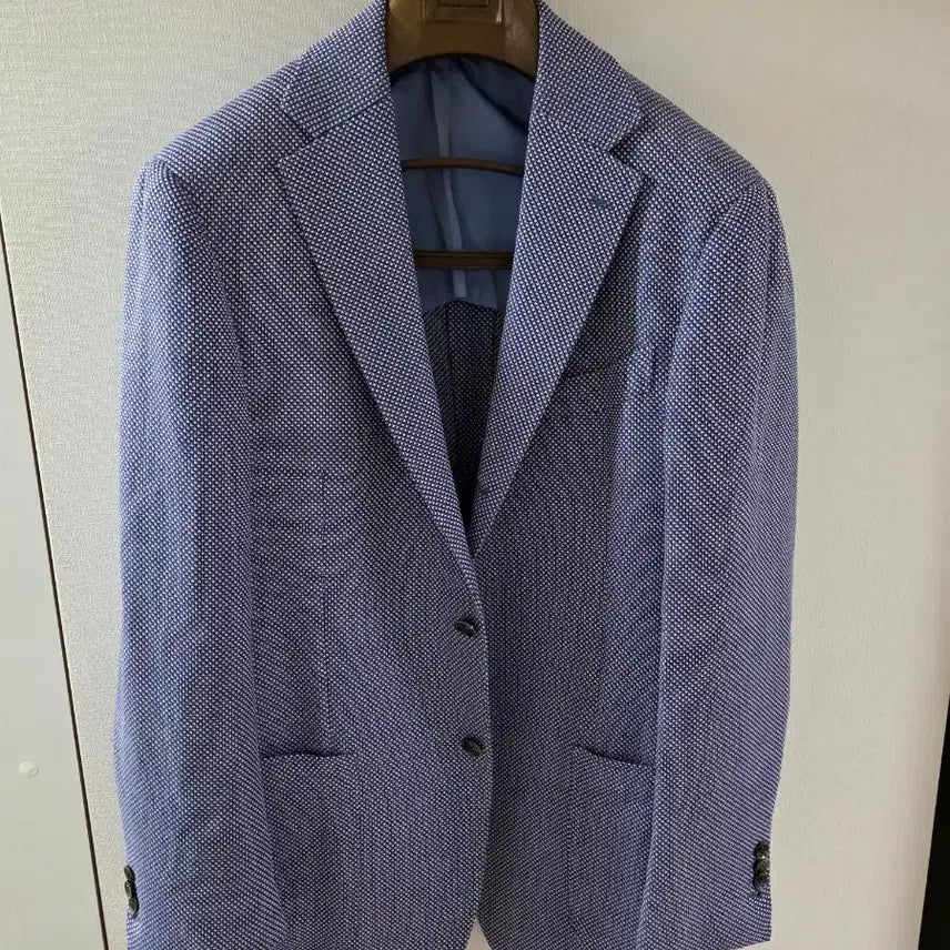 [BUNJANG] Ring Jacket Black Label Silk Cotton Sport Coat / 링자켓 블랙라벨 블루x화이트 실크코튼 스포츠코트