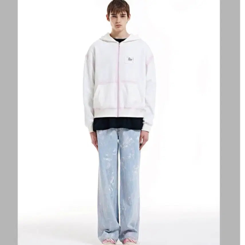 [BUNJANG] The Museum Visitor Hand-Painted Denim Pants M / 더 뮤지엄 비지터 핸드페인팅 데님 팬츠 M