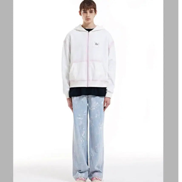 [BUNJANG] The Museum Visitor Hand-Painted Denim Pants M / 더 뮤지엄 비지터 핸드페인팅 데님 팬츠 M