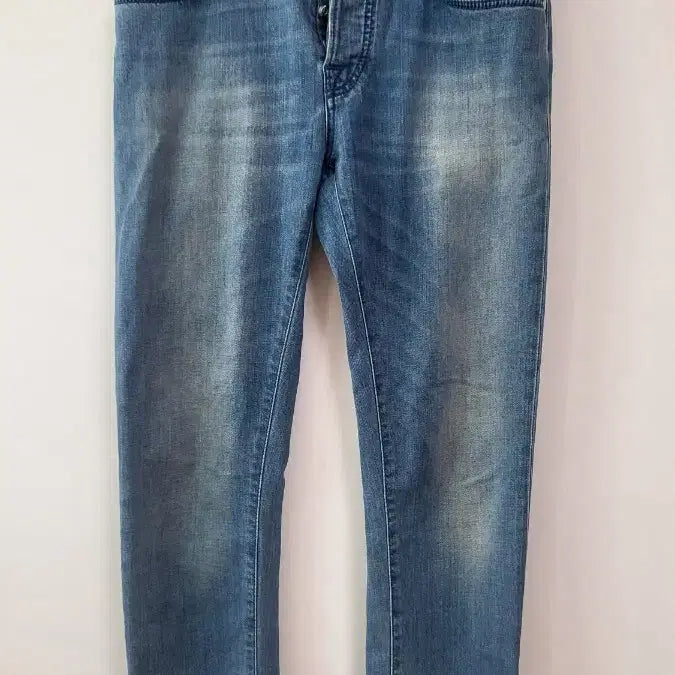 [BUNJANG] Tramarossa Italian Denim Pants Blue Washed Roll-up / 트라마로사 이탈리아데님 바지 블루 워싱 롤업