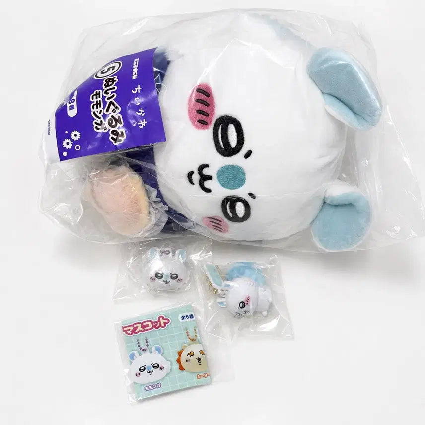 [BUNJANG] Chiikawa Animai Summer Kuji Momoja Set: Lip Balm, Keychain, Clip / 치이카와 먼작귀 애니마이 여름 쿠지 가챠 립밤 캡 키링 집게 모몽가 세트