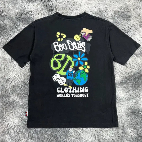 [BUNJANG] BEN DAVIS Gravity Logo Graphic World Tour Short Sleeve T-Shirt / 벤데이비스 그래비티로고 그래픽 월드투어 반팔티셔츠y 6726