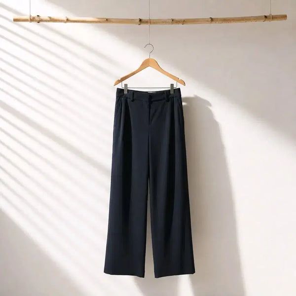[BUNJANG] TIME 2023 Wool Blend Wide Long Slacks Pants / 한섬 TIME 타임 2023 울 혼방 와이드 롱 슬랙스 팬츠 61-90사이즈