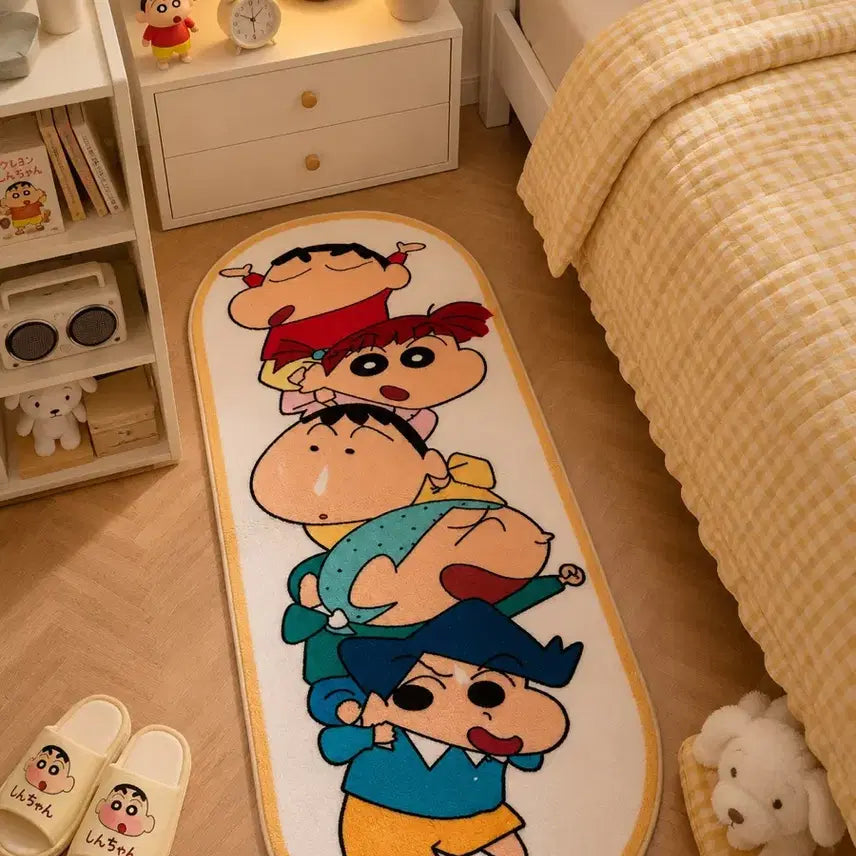 [BUNJANG] Crayon Shin-chan Character Kitchen/Bedroom Long Bath Mat / 짱구 캐릭터 주방 침실 롱 발매트