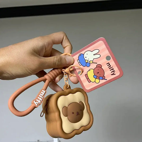 [BUNJANG] Miffy Boris AirPods Case Keychain / 미피 에어팟 케이스 키링 보리스 택달림