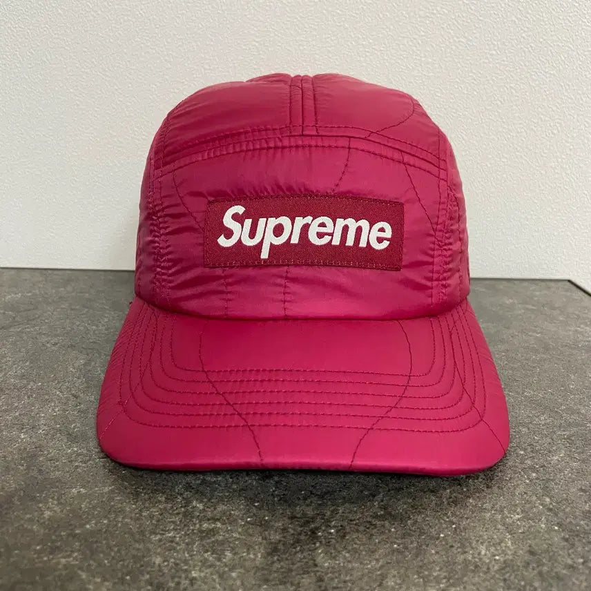 [BUNJANG] Supreme 22FW Quilted Liner Camp Cap Red / 슈프림 박스로고 캠프캡 모자 22FW 퀼티드 라이너 레드 [supreme]